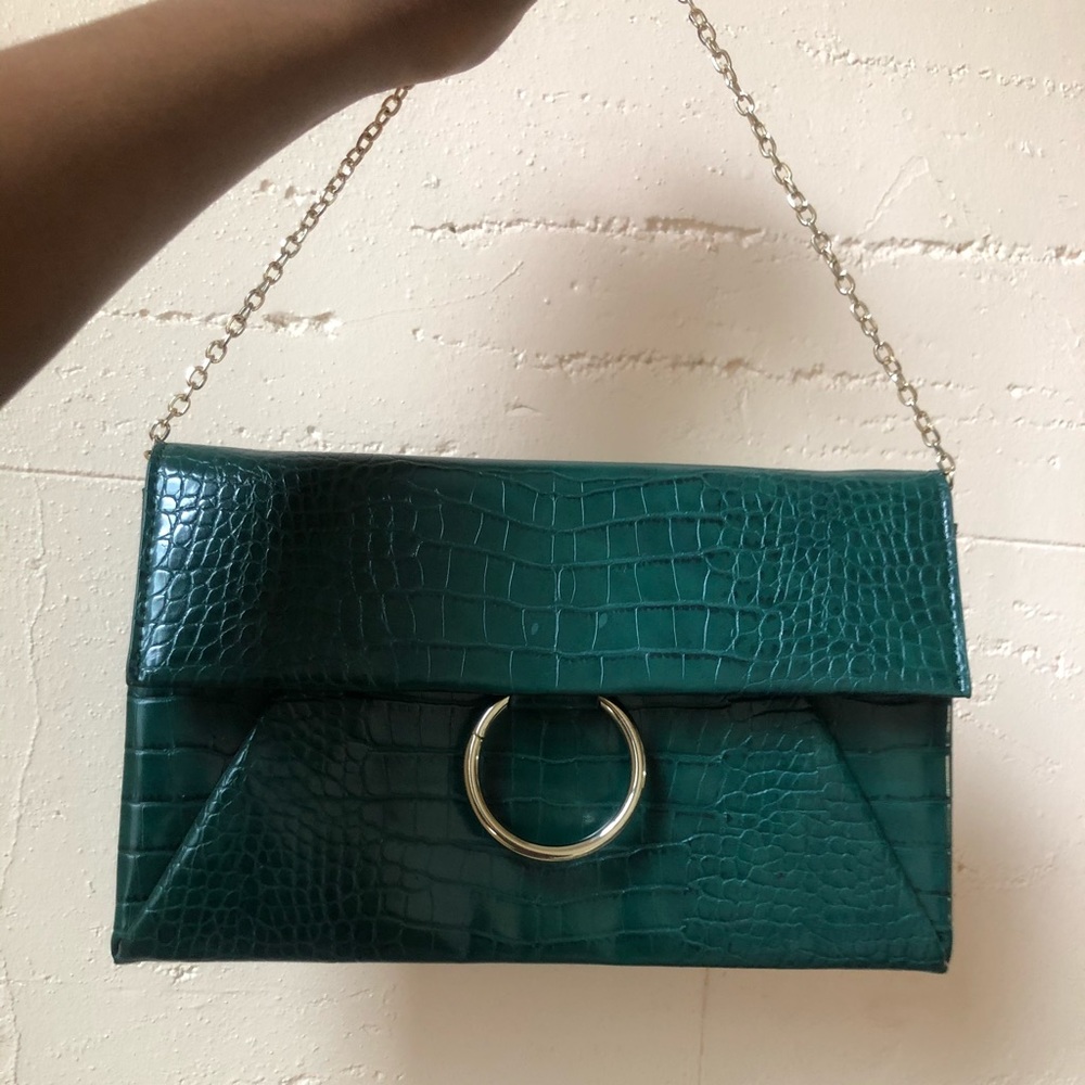 Emerald Green Croc Bag